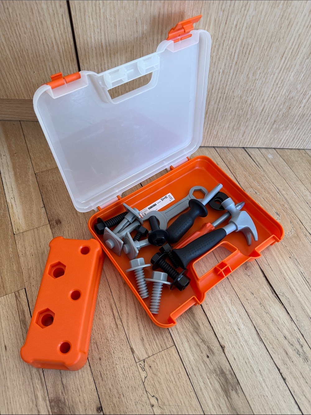 IKEA Kids Tool Set with Orange Case - Play Hammer & Wrench